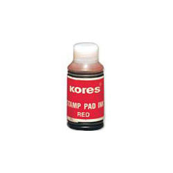 Kores long life  stamp pad (Medium  Red  Pack of 5)